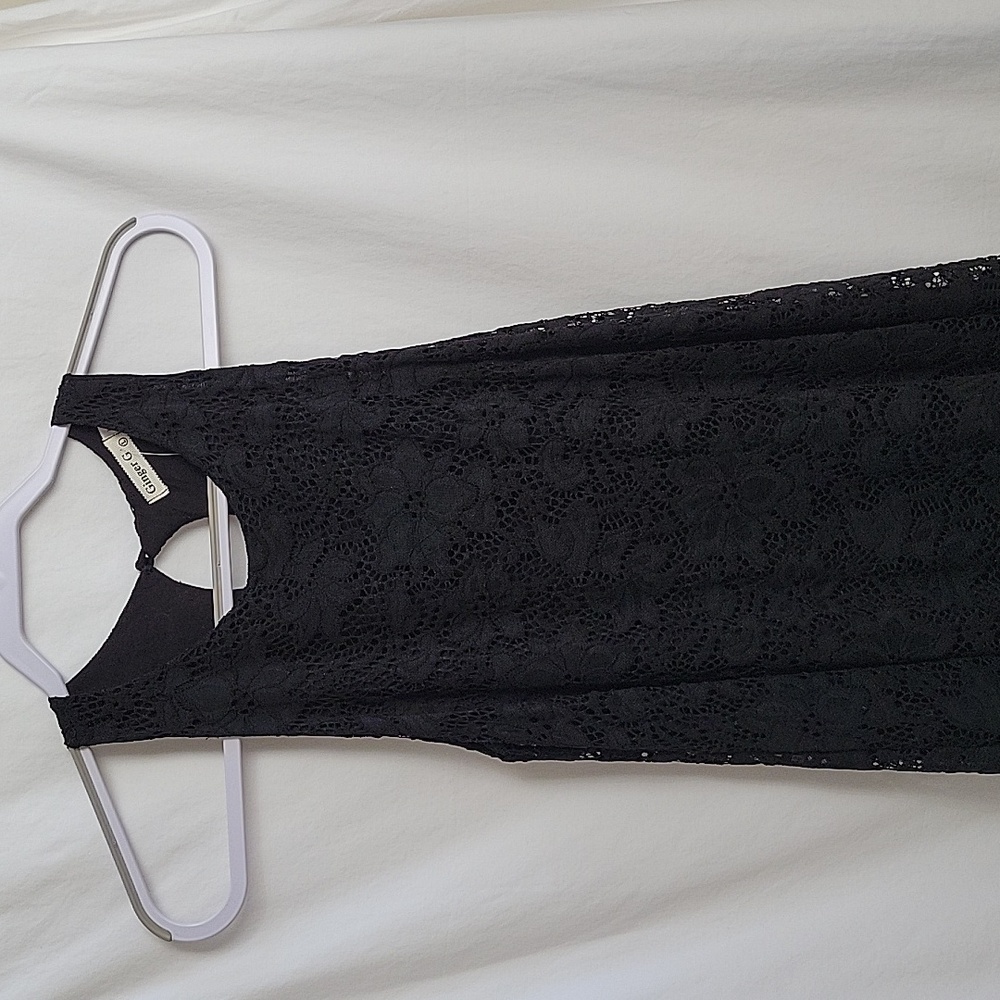 Ginger G Black Lace Sleeveless Dress